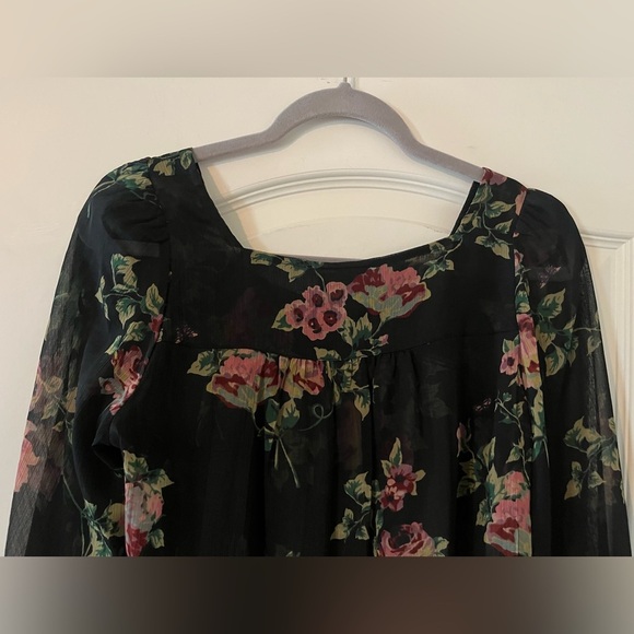 Jessica Simpson Floral Sheer Women's Blouse XS - Picture 3 of 11